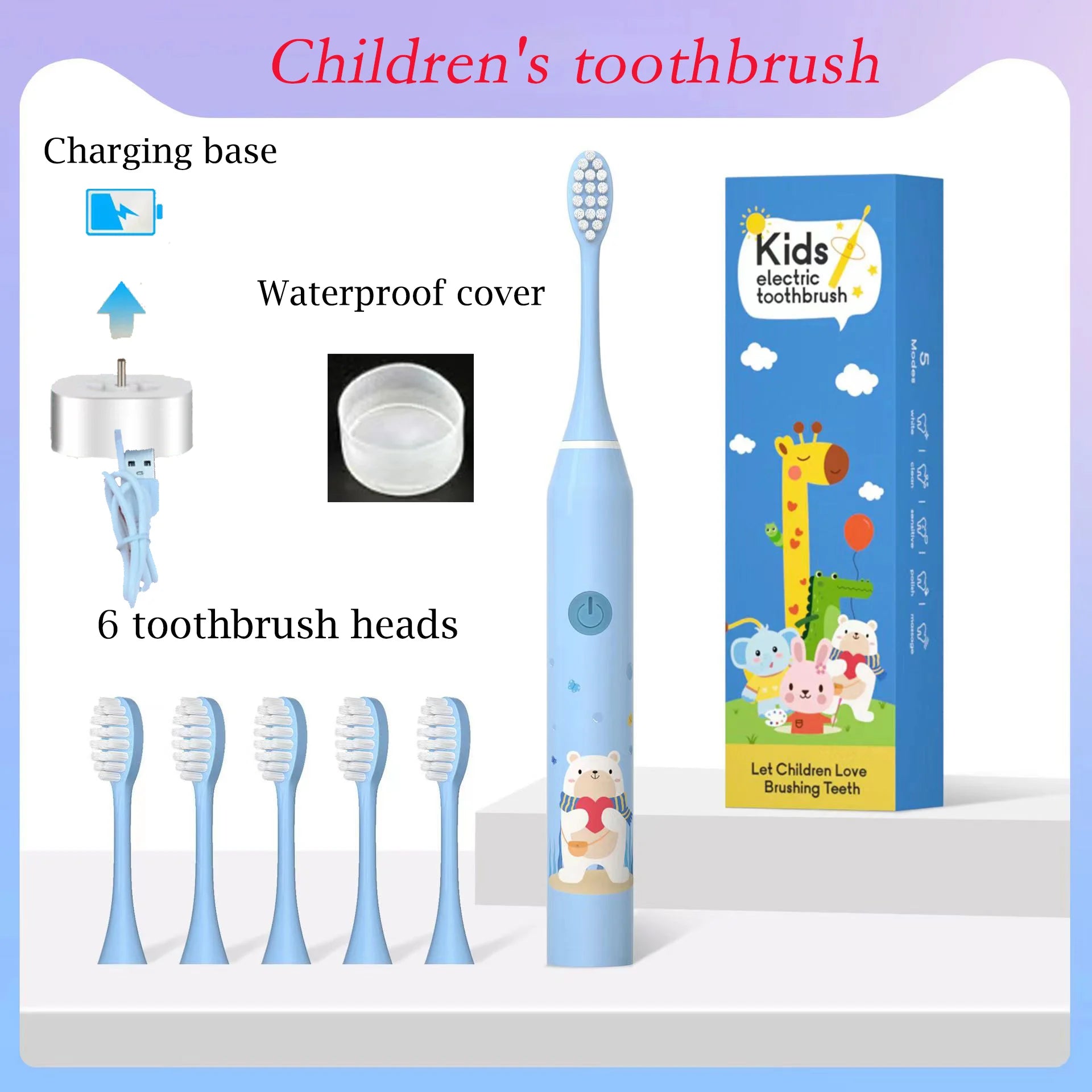 Children's Clean Sonic Electric Toothbrush Cartoon