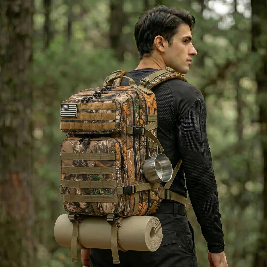 45L Tactical Travel Backpack Molle Storage Bag Large Capacity