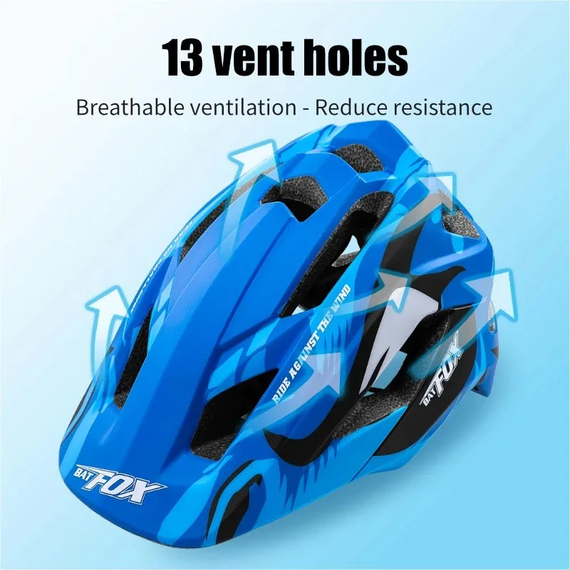 BATFOX Children Full Face Bike Cycling Helmet Adjustable Skating Kids Safty Electric scooter Helmet Suitable For 5-10 Years