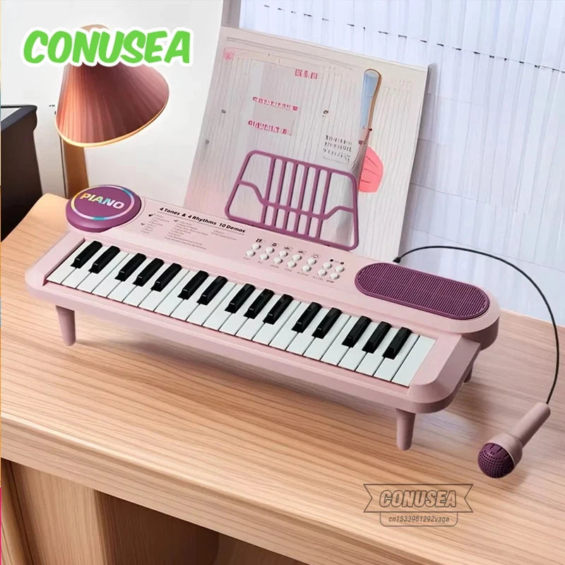 Kids Electric Piano 37 Baby Keyboard with Microphone Singing Songs