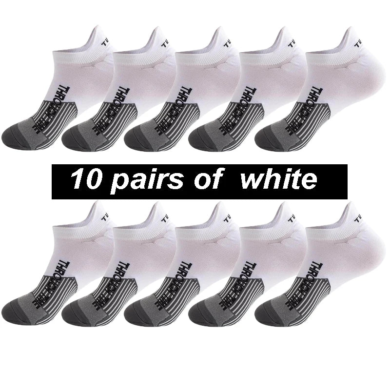 10 Pairs/Lot High Quality Men's Ankle Socks Athletic Fitness Running Socks Breathable Spring Summer Mesh Casual Short Sock Gifts