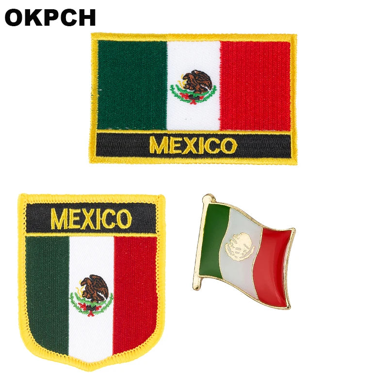 Palestine National Flag Embroidered Iron on Patches for Clothing Metal badges PT0130-3