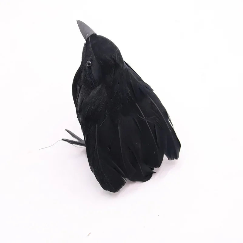 Black Crow Decoration Pest Repeller Realistic Halloween Prop