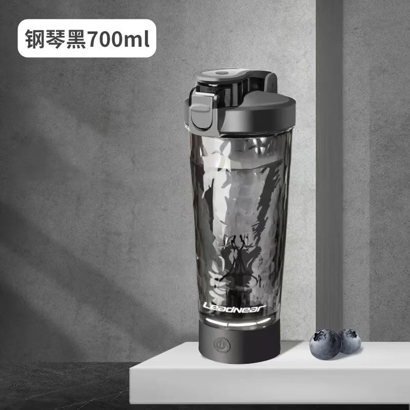 New 700ml Automatic Mixing Cup Electric Shaking Cup Fitness Coffee Protein Powder Soybean Milk Rechargeable Sports Water Bottle