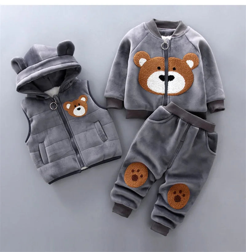 New Winter Baby Clothing Sets Autumn Boys Girls Cotton Thick Warm