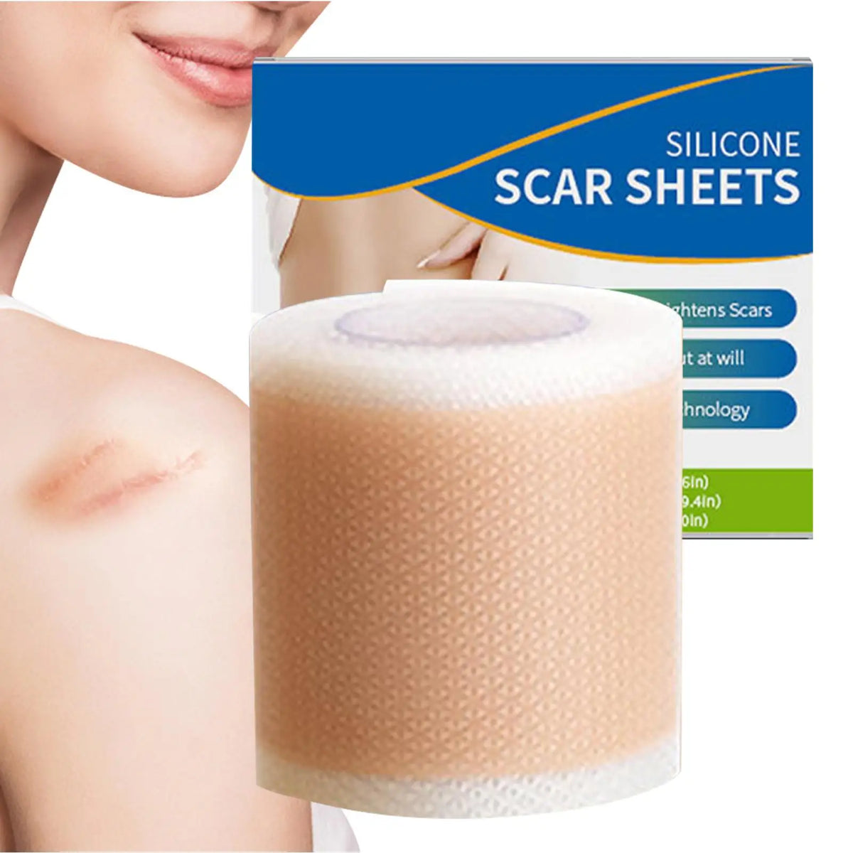 1 Roll Silicone Scar Sheets ,4cm X 50cm Silicone Scar Sheets