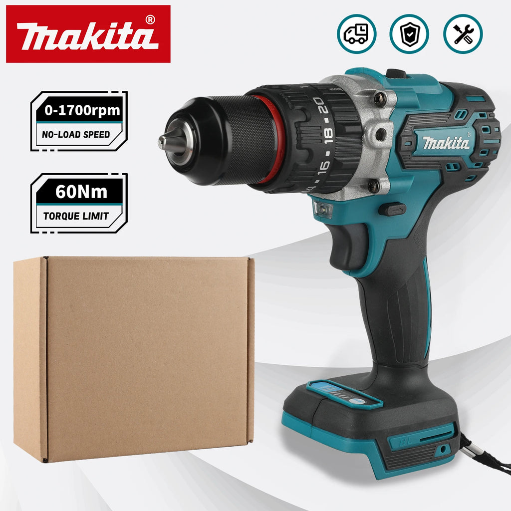 NEW 2026 Makita DDF487 Cordless 18V Brushless Drill 13mm Chuck 1700rpm 40Nm Small Body Powerful Screwdriver Power Tool