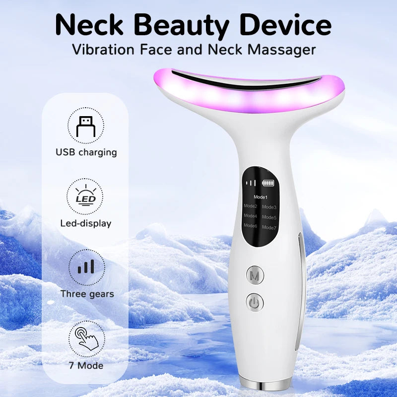 7Color Neck Face Massager Facial Massager Tool for Skin Care