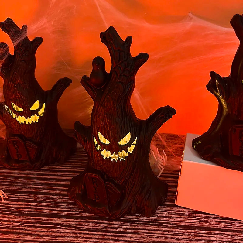 3/1pcs Halloween Led Ghost Tree Glow Lights Horror