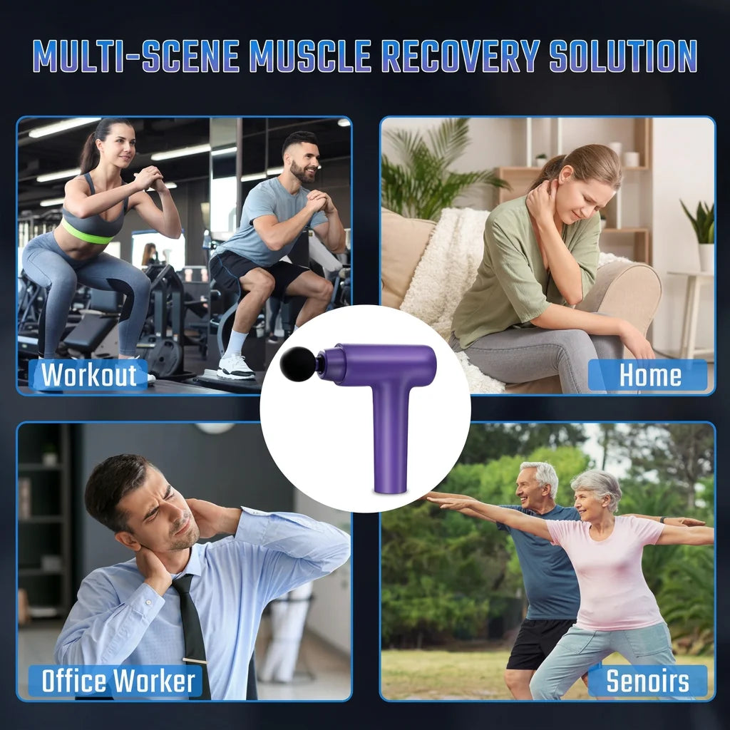 Massage Gun Deep Tissue, Muscle Massage Gun with 9 Attachment Heads 20 Speeds