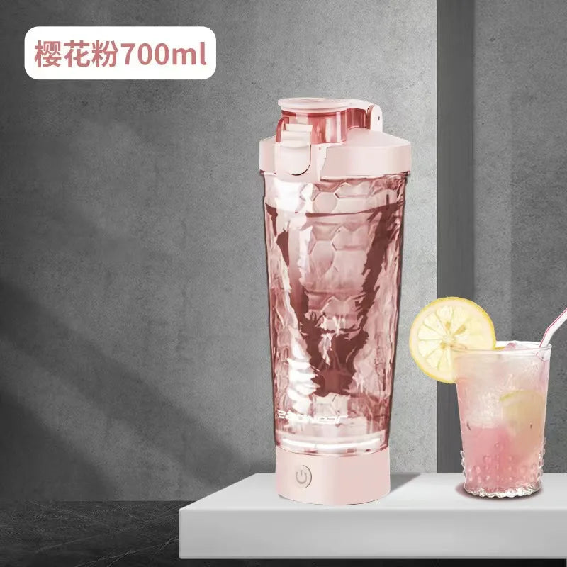 New 700ml Automatic Mixing Cup Electric Shaking Cup Fitness Coffee Protein Powder Soybean Milk Rechargeable Sports Water Bottle