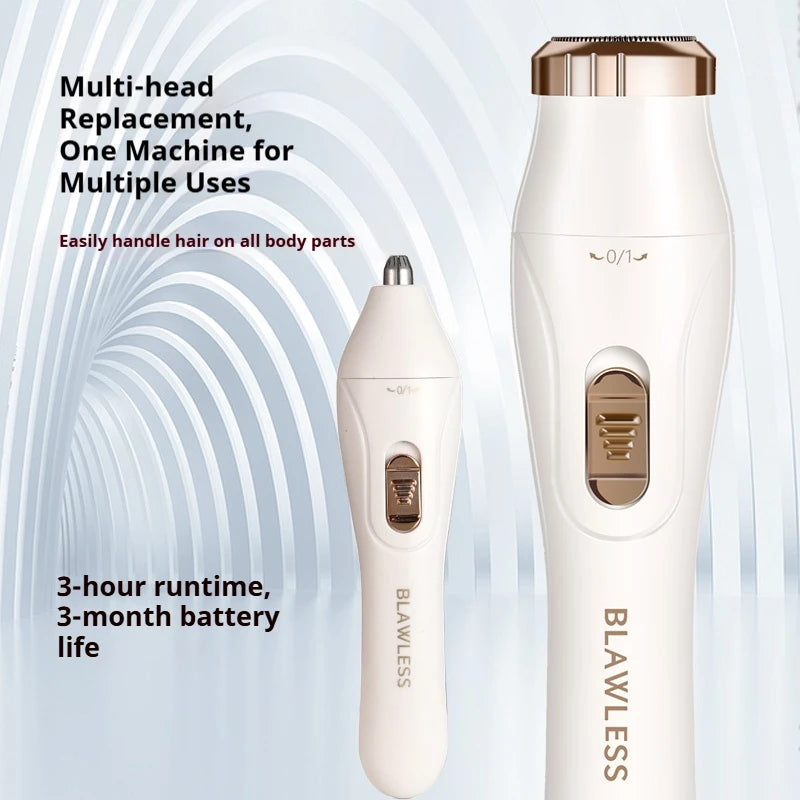Women's Electric Shaver Painless Hair Remover for Face Bikini Underarms Legs Body Portable Epilator
