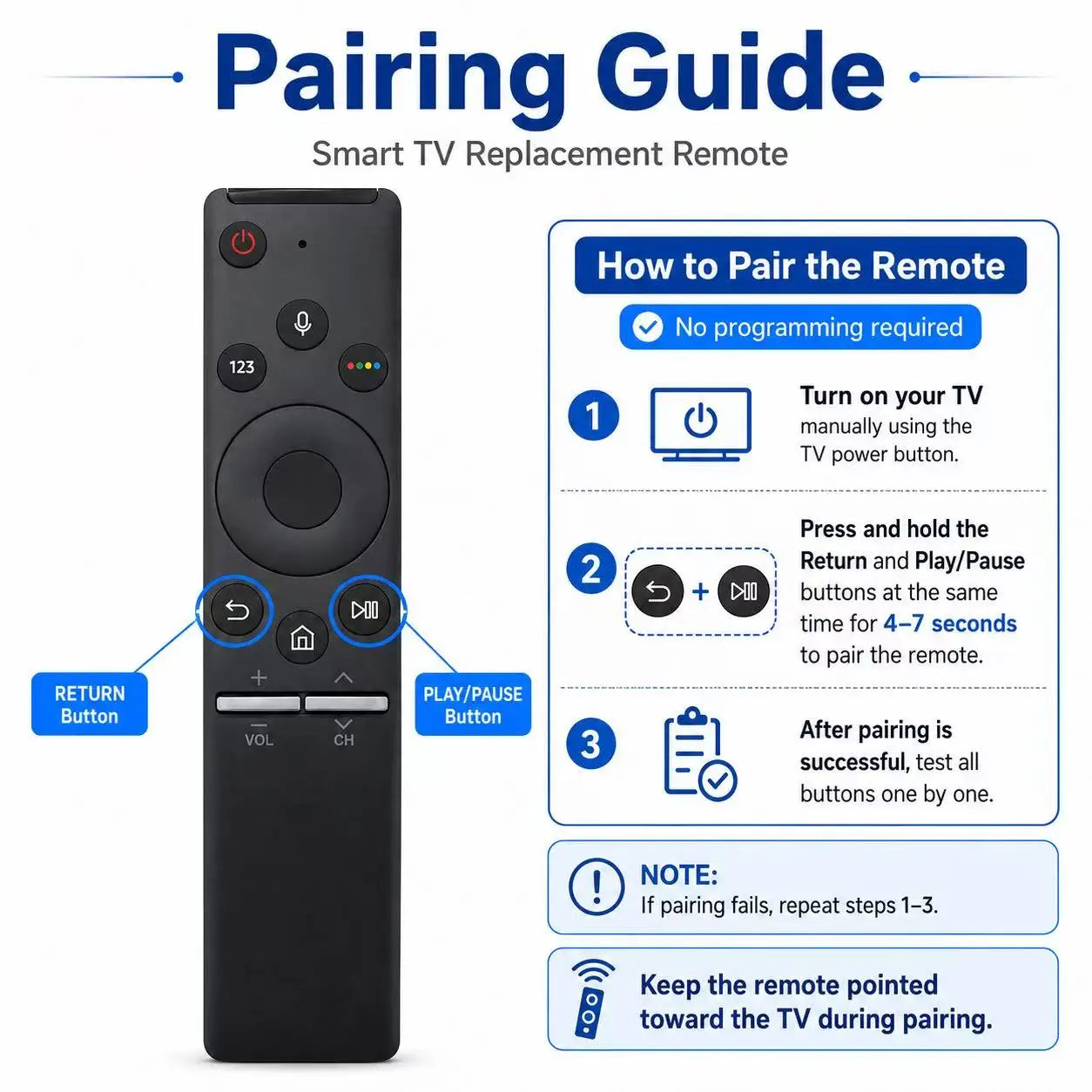 Replacement Remote Control for Samsung Smart TV BN59-01266A Universal Voice Remote Control for All Samsung Voice Function TVs