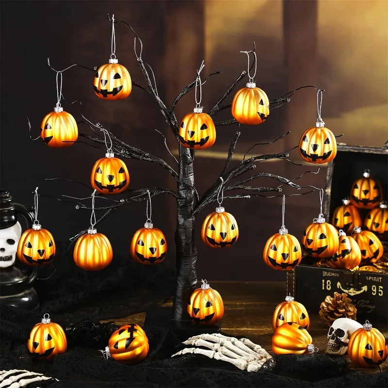 20-80pcs Halloween White Ghost Pumpkin Ball Hand