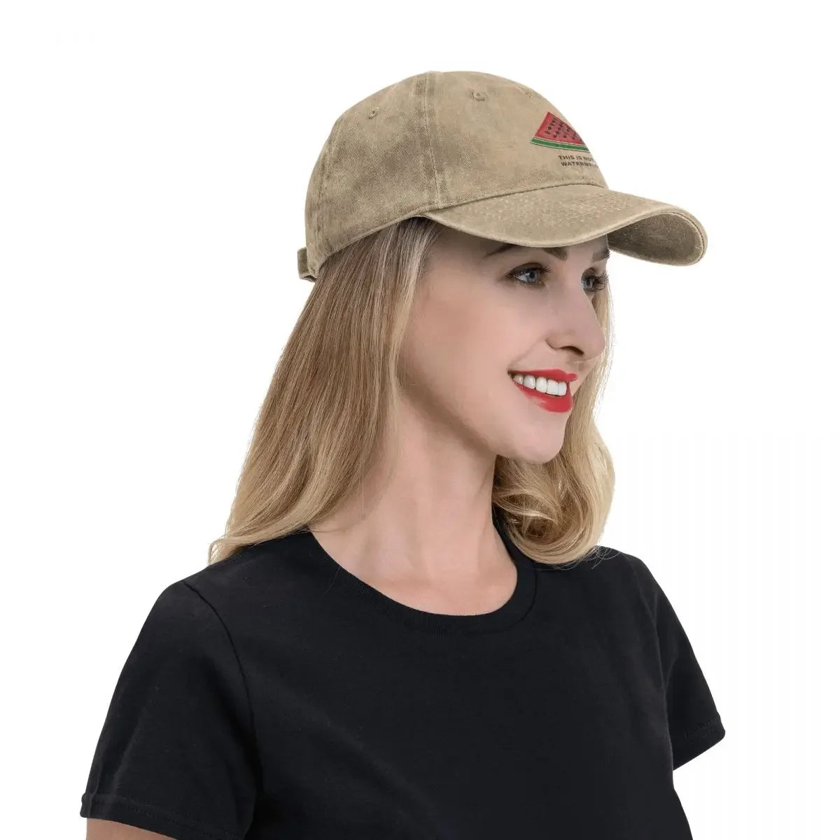 Men Women This Is Not Watermelon Baseball Caps Distressed Keffiyeh