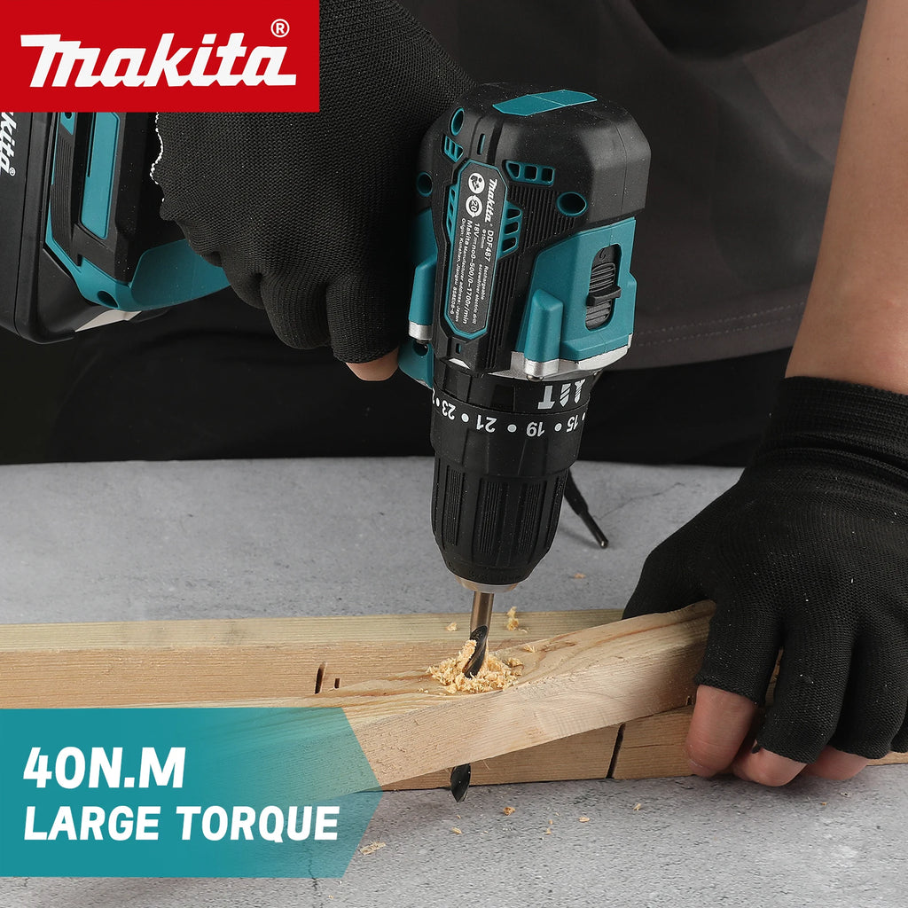NEW 2026 Makita DDF487 18V Portable Drill,Brushless Motor,40Nm Torque,3 Working Modes,Perfect For Home Renovation