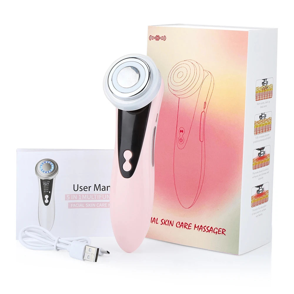 4 in1 Facial Massager Red Blue Light Therapy Vibration