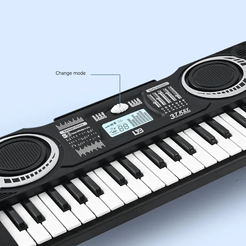 Portable 37 Keys Digital Keyboard LED Display Digital Electronic Piano