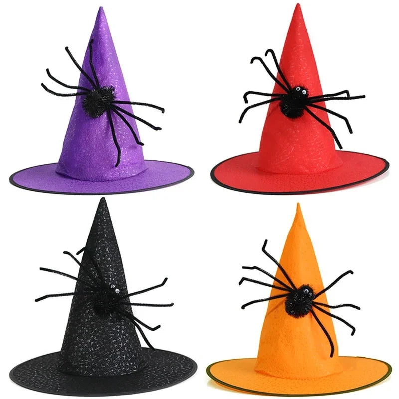 Halloween Witch Cosplay Decoration Spider Hats