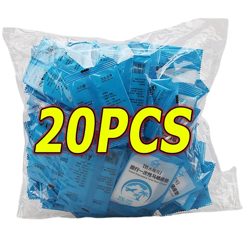 100/5Pcs Disposable Toilet Seat Cover Mat Portable Waterproof Safety Toilet Seat Pads