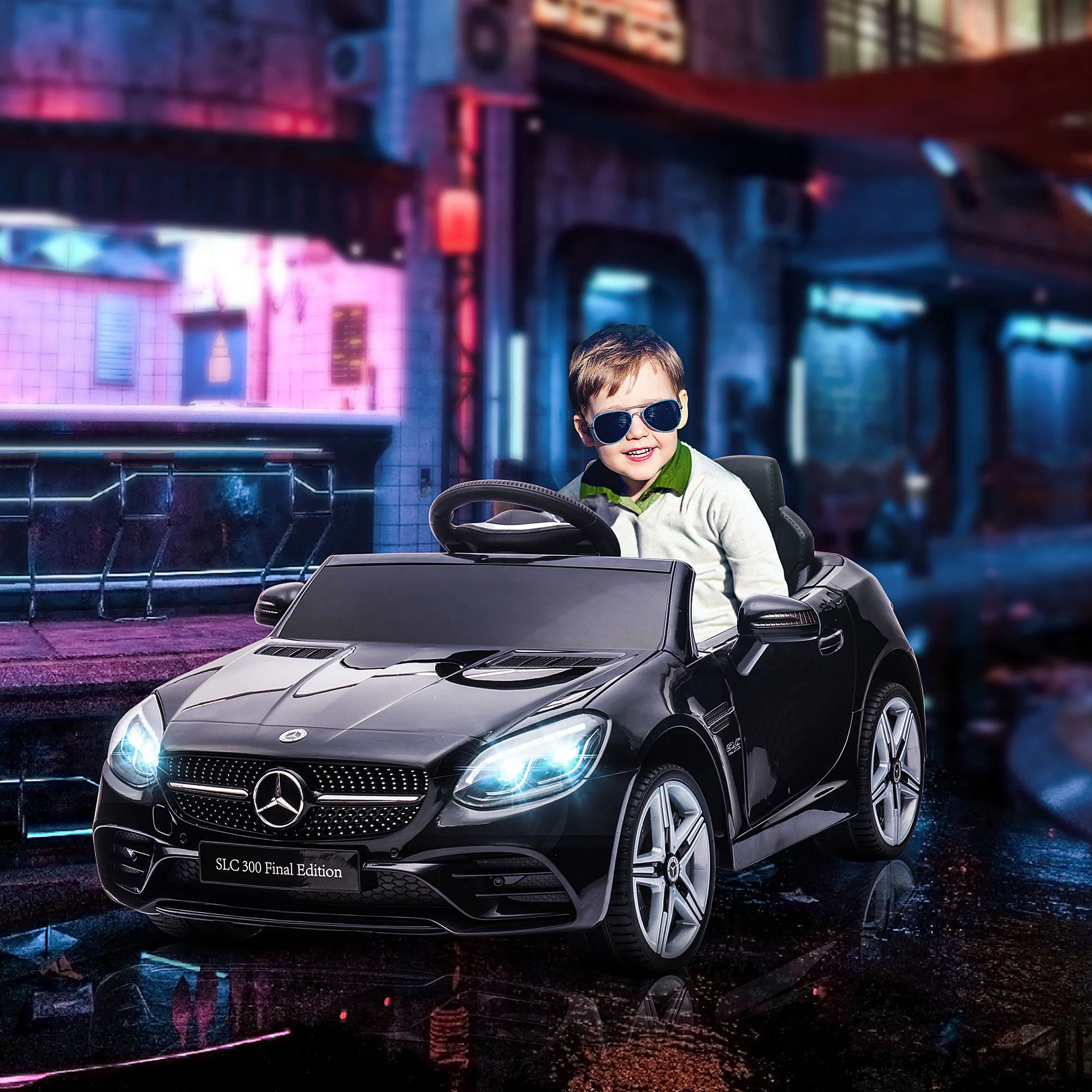 Aiyaplay Electric Car for Children +3 Years Old Mercedes Slc 300 with License