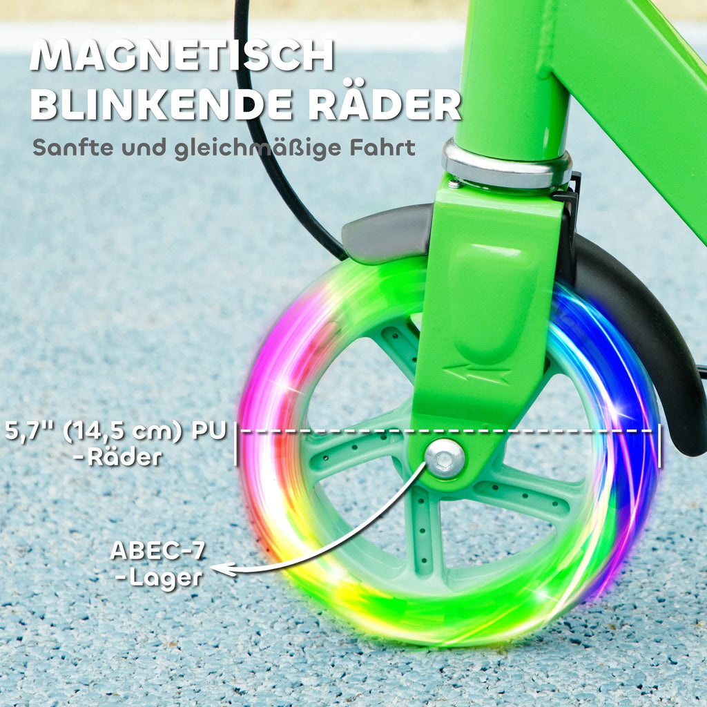 AIYAPLAY Scooter Children Folding with Adjustable Handlebar Height 2 Luminous Wheels