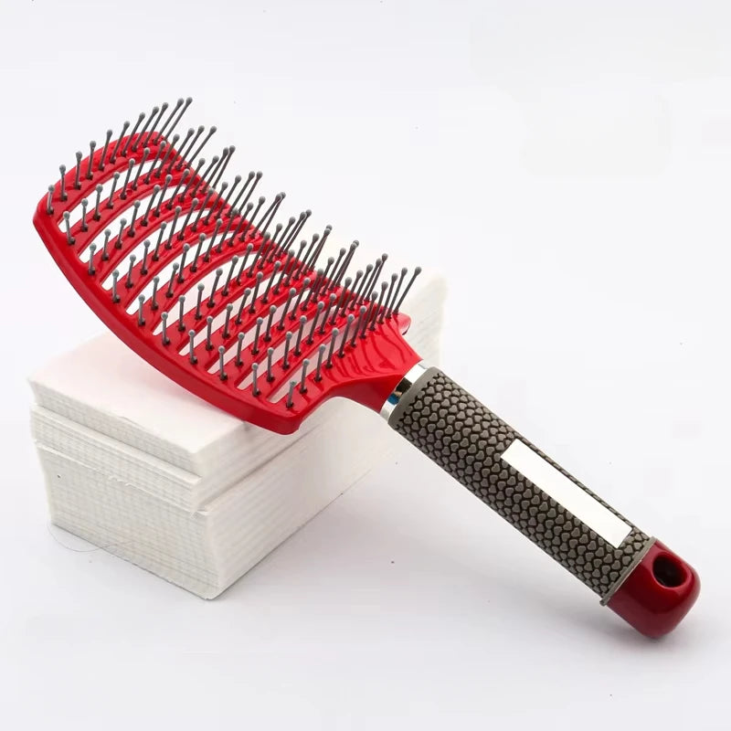 Wet Curly Hair Comb Detangling Hair Brush Women Scalp Massage Comb Bristle Fluffy Salon Hairdressing Combs Barber Styling Tools