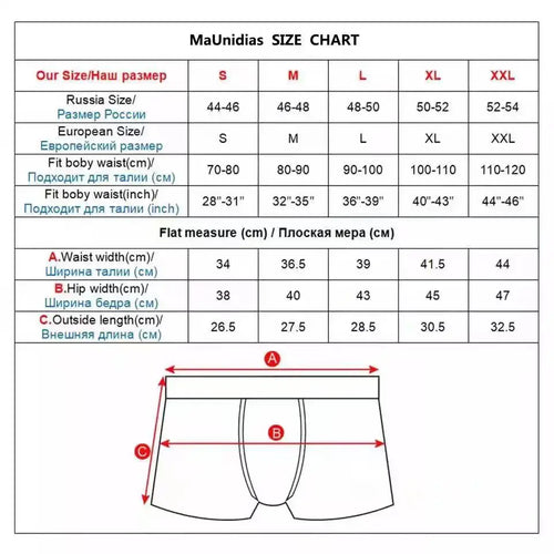 4pcs Cotton Boxers For Man Underwear Sexy Print Men's Panties
