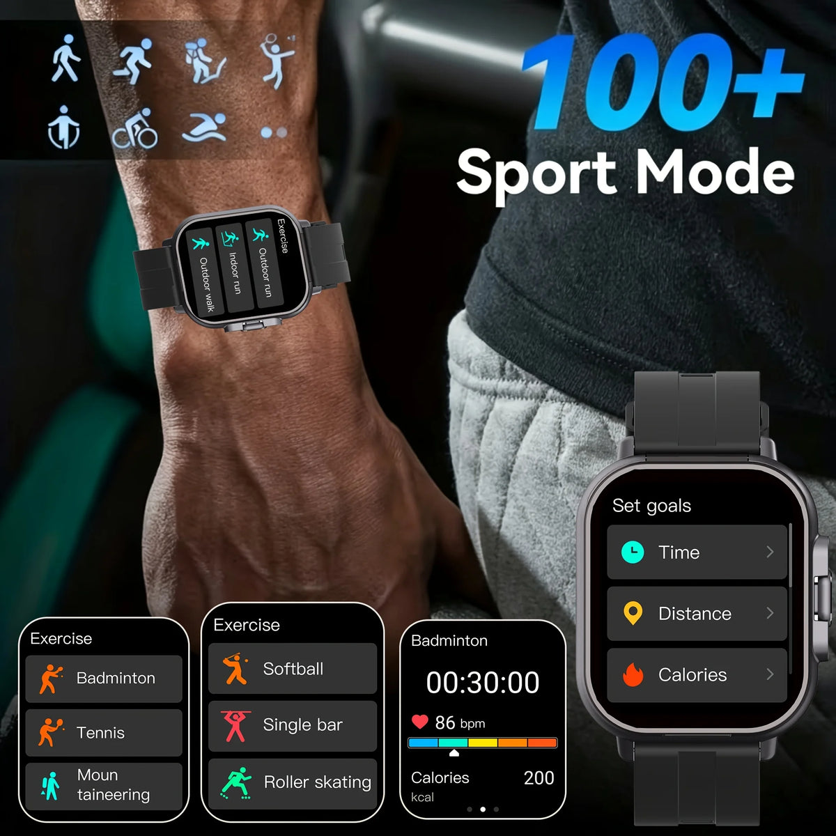 New Full Touch Smartwatch, AI Real-time Translation