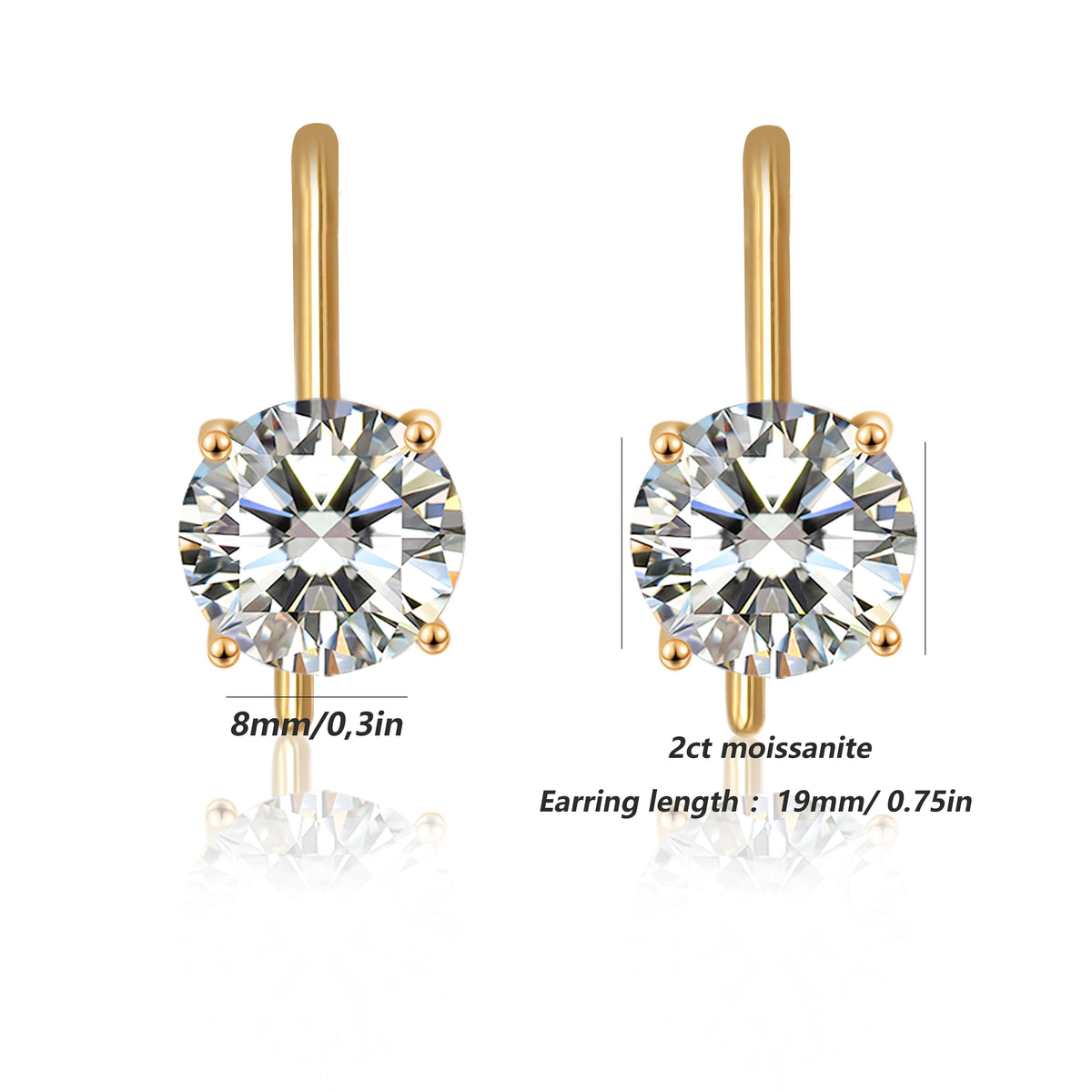 925 Silver lady Moissant diamond earrings high-grade luxury lady jewelry elegant sexy