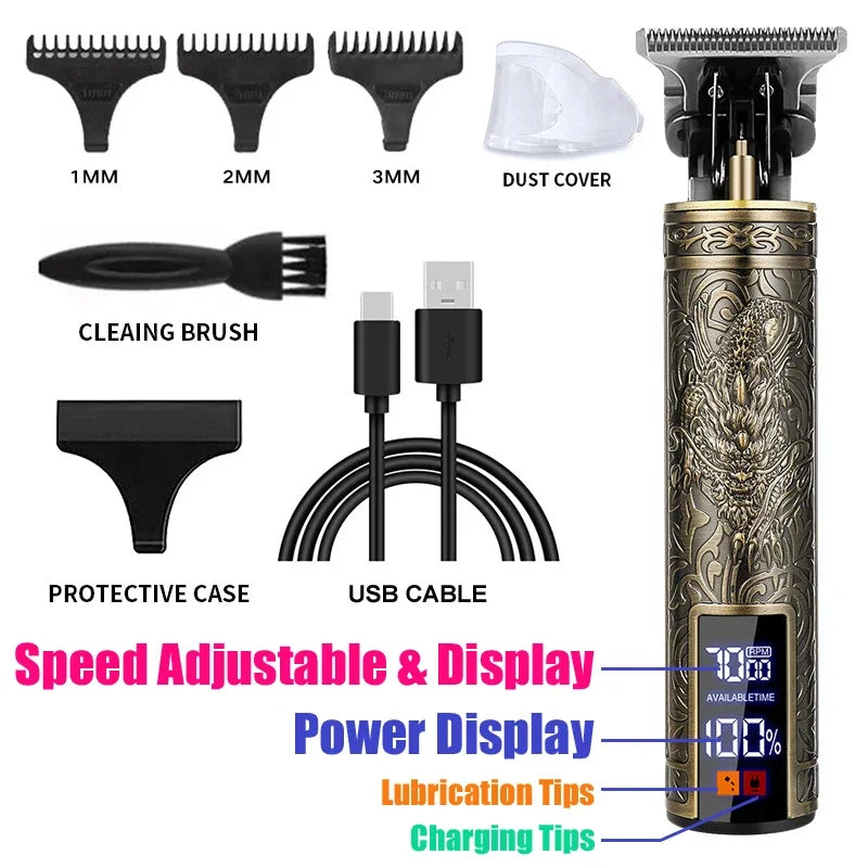 Vintage T9 Electric Cordless Hair Cutting Machine Professional