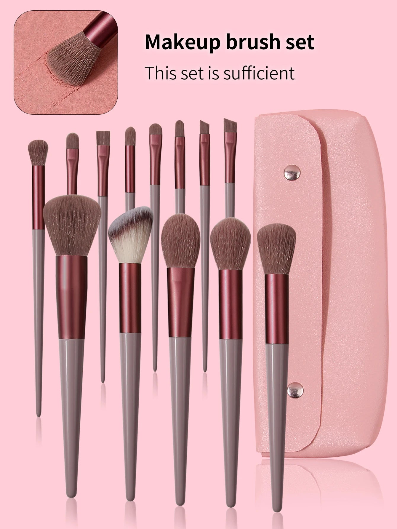 Soft Fluffy Professional Makeup Brush Set, Including Foundation/Loose Powder/Eyeshadow Brushes and Makeup Sponge Beauty Tool