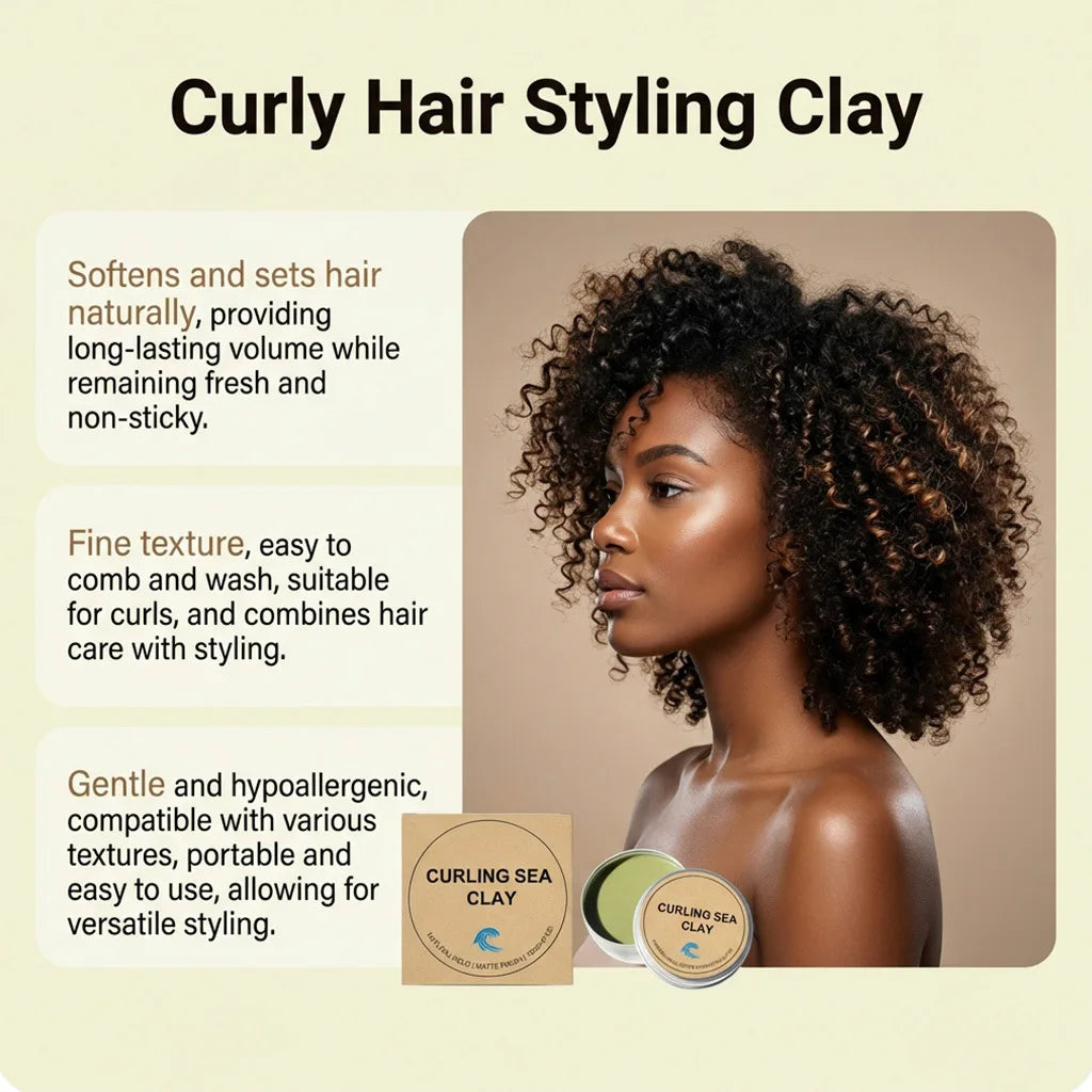 Curling Sea Clay Matte Finish Long-Lasting Pomade Natural Hold Matte