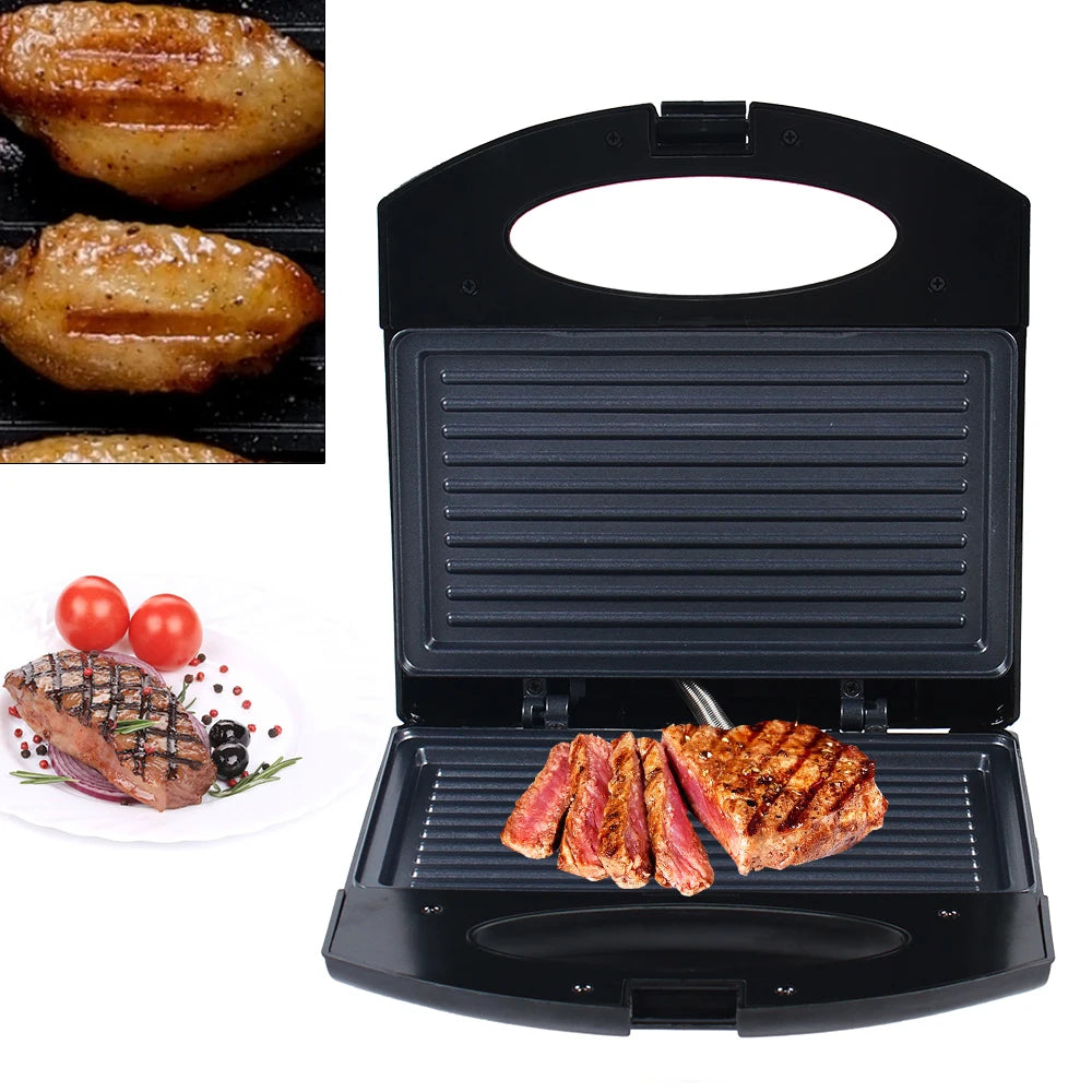 Automatic Double-Sided Steak Grill 850W Non-Stick Electric Baking Pan for Household Quick Cooking
