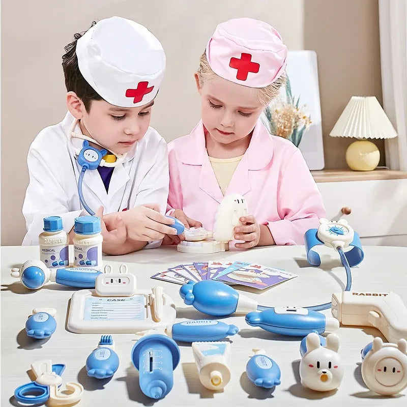 Nana Rabbit Doctor Playset – Nurse Pretend Play with Stethoscope Injection Toy for Baby Interactive Role-Play