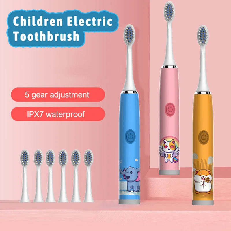 USB Sonic Child Electric Toothbrush Rechargeable Colorful