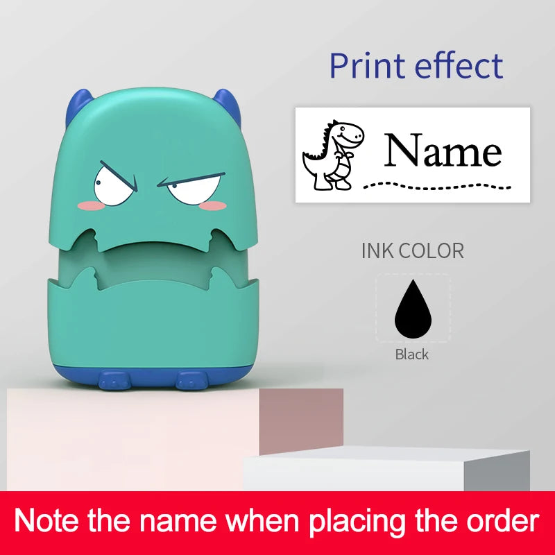 Custom Cartoon Baby Name Stamp Kit - Reusable for Cotton