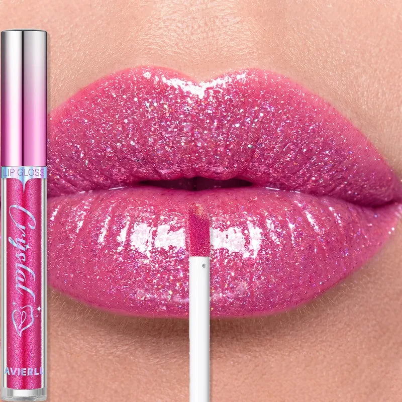 8 Colors Glitter Shimmer Lip Gloss Moisturizing Long Lasting Diamond