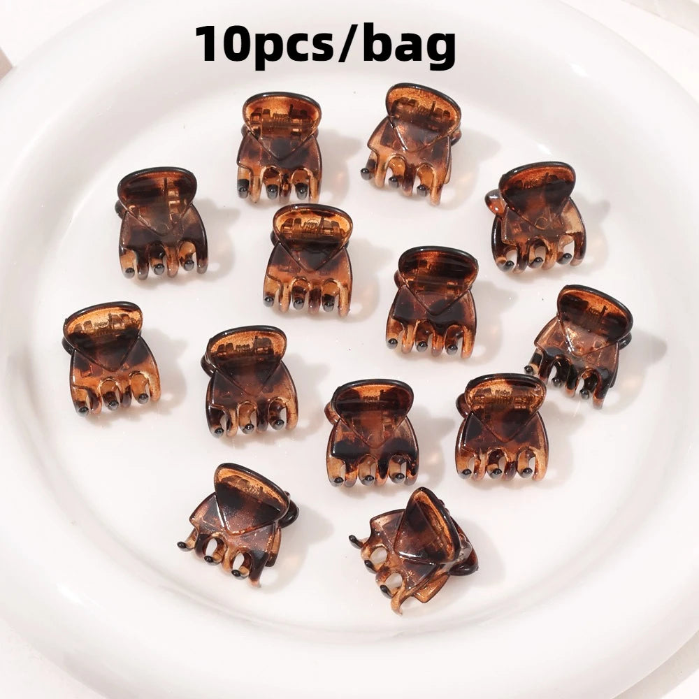 10pcs Practical Accessories Black Plastic Mini Hair Clips
