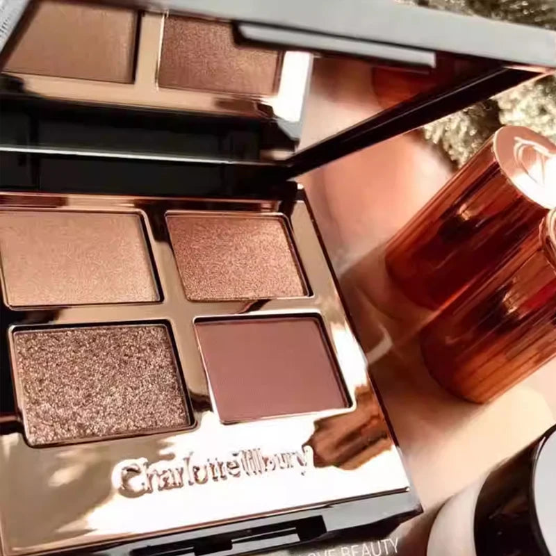 Charlotte Tilbury CT Makeup Set Water Light Collagen Lip Moisturizer Pressed Powder for Flawless Finish Four-color Eyeshadow