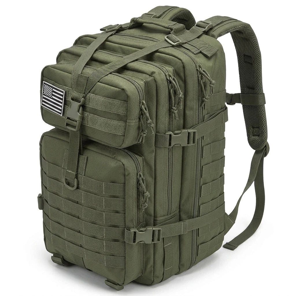 Men 45L Tactical Backpack Molle Bug Out Bag Survival Emergency Water Resistant
