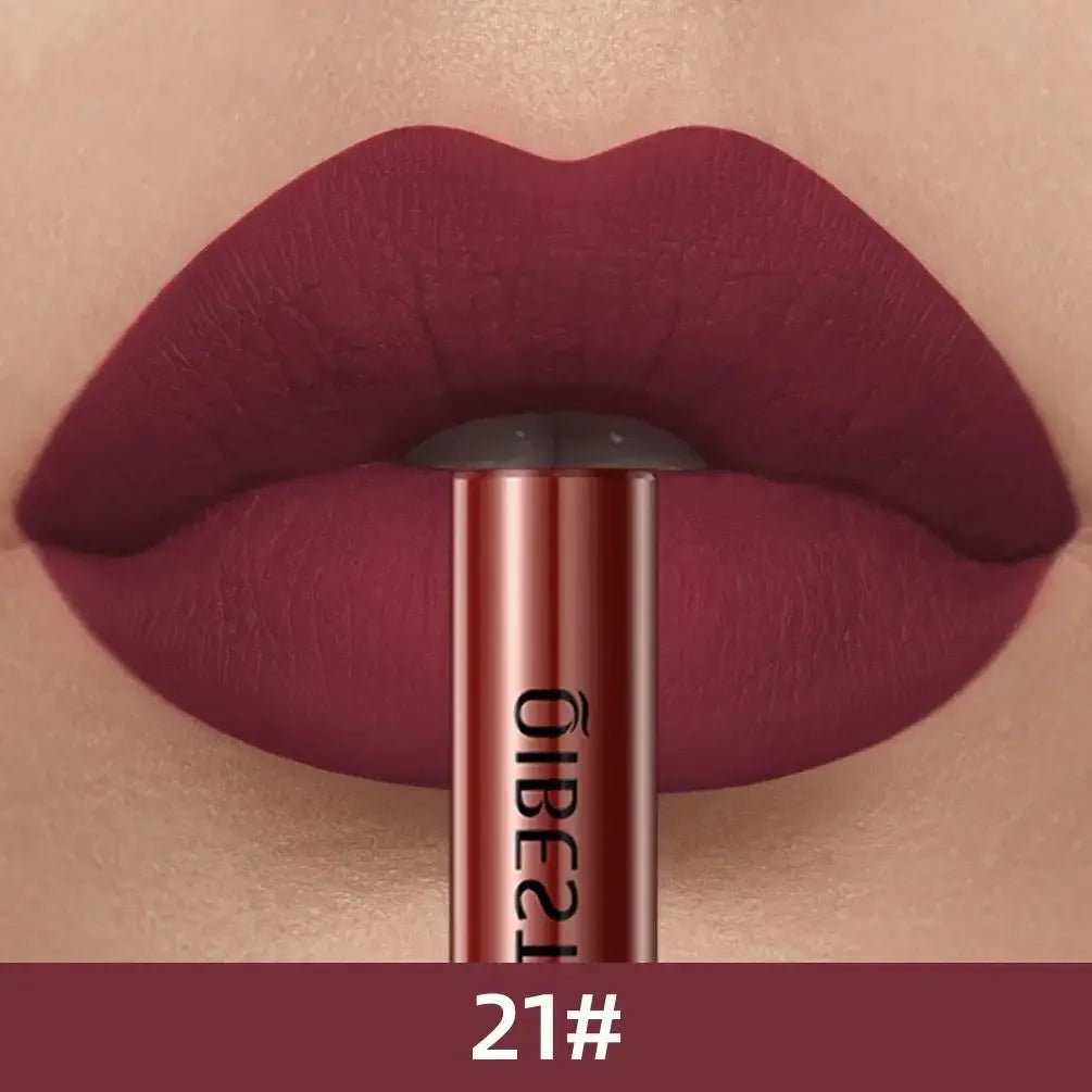 1 PC matte lipstick, non stick to cup, waterproof and long-lasting