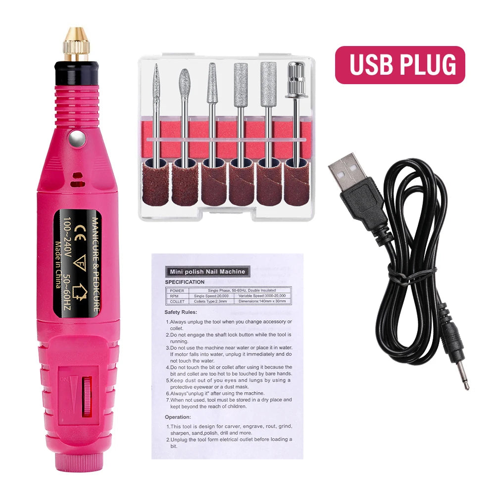 Nail Drill Machine Grinding Equipment Milling Cutter For Manicure Pedicure