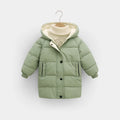 Kids Winter Down Coats Children Thicken Warm Long Jackets Boys Girls Hooded