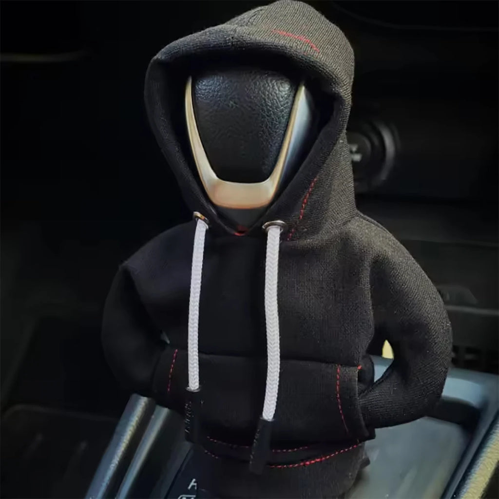 Car Gear Shift Lever Cover Hoodie Sweatshirt Creative Decorative Protection for Transmission Stick Shift Hand Brake
