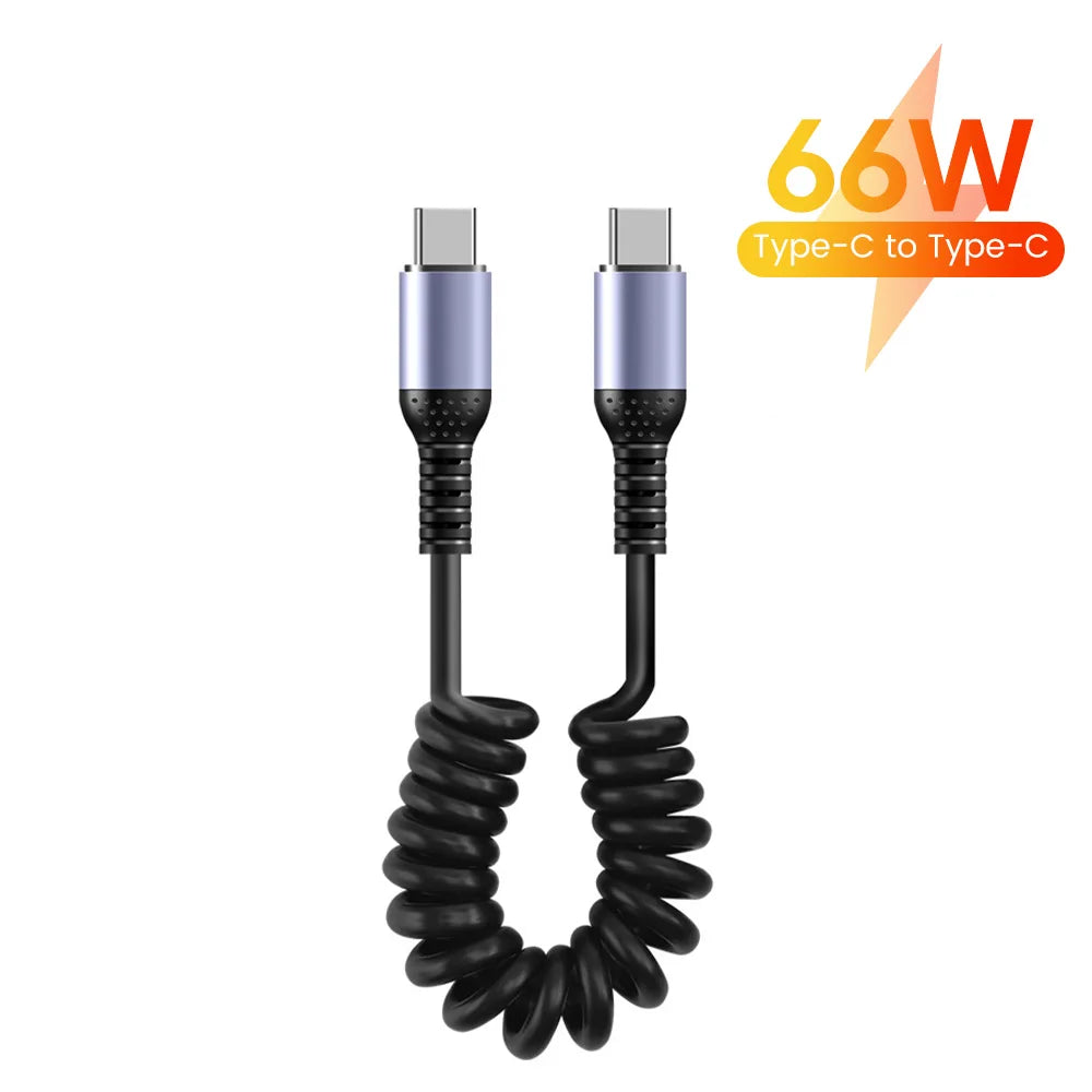 66W 100W Type C TO Type C Cable For iPhone 15 Huawei Xiaomi Samsung