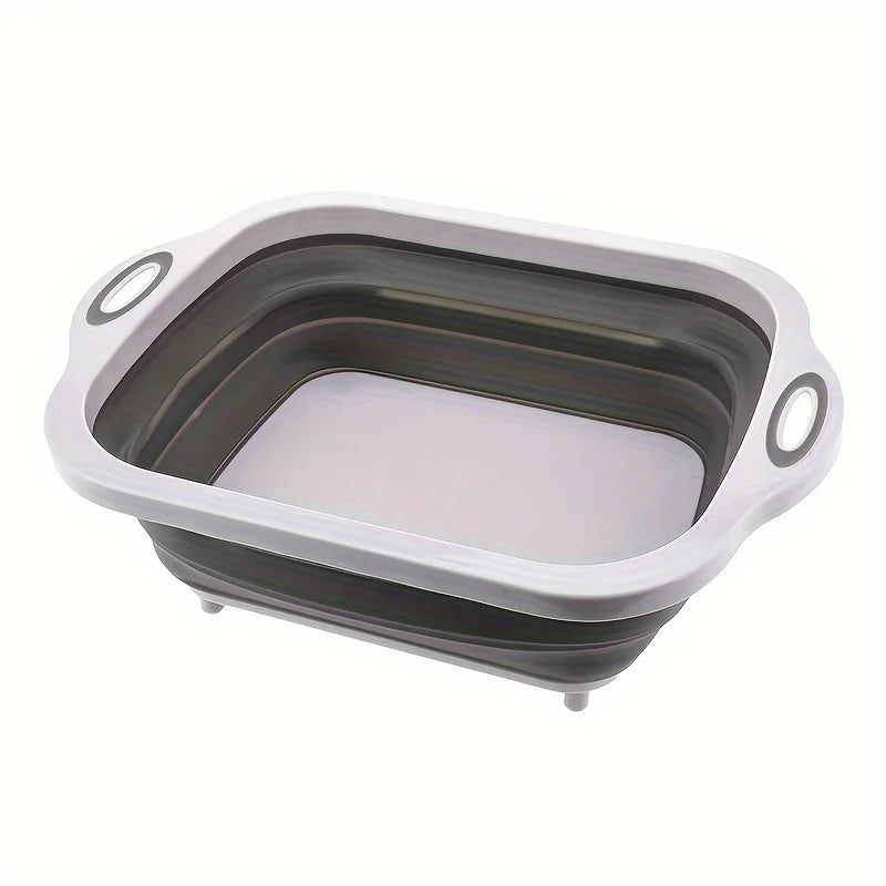 2-in-1 Portable Basin: Saves space, has sink & storage. Durable PP for camping, travel, home. All-season use.