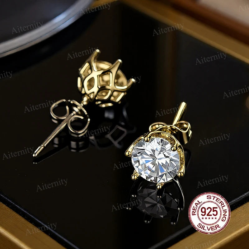 100% Earrings Moissanite for Women Pass Diamond