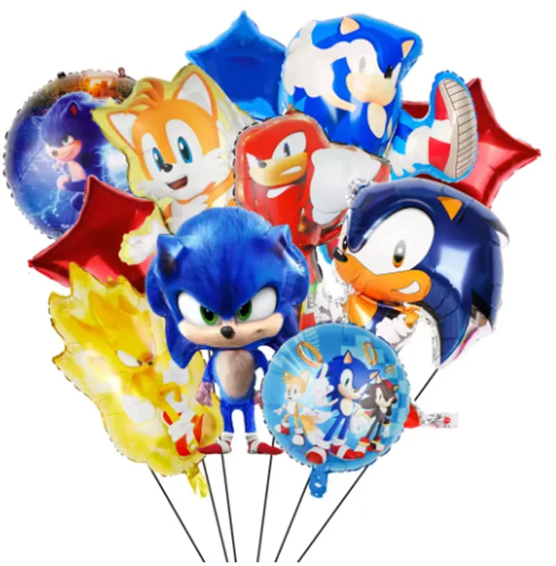 10pcs Sonic Latex Balloons Sonic Superhero Game Fans Ballon Happy Birthday Party Decoration Kids Toys Hedgehog Supplies Globos