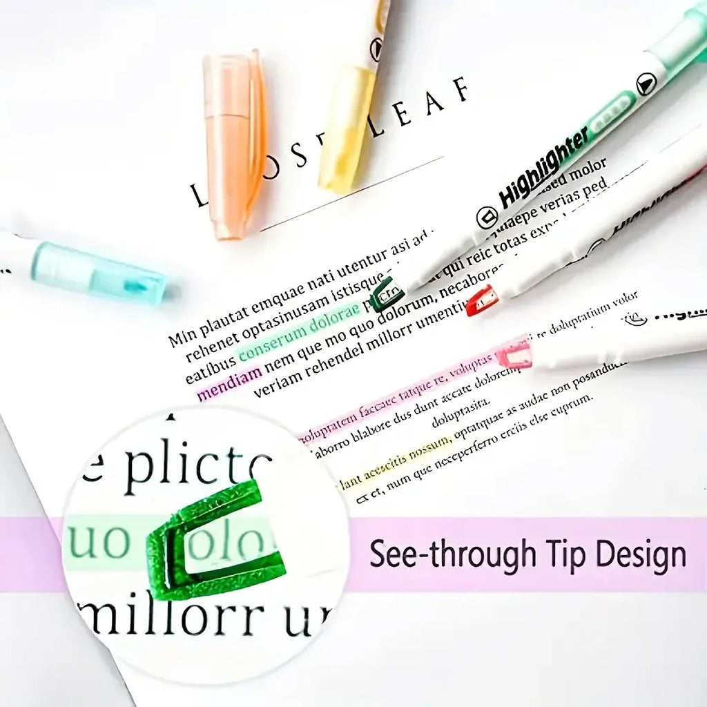 6-Pack Clear View Highlighter Pens